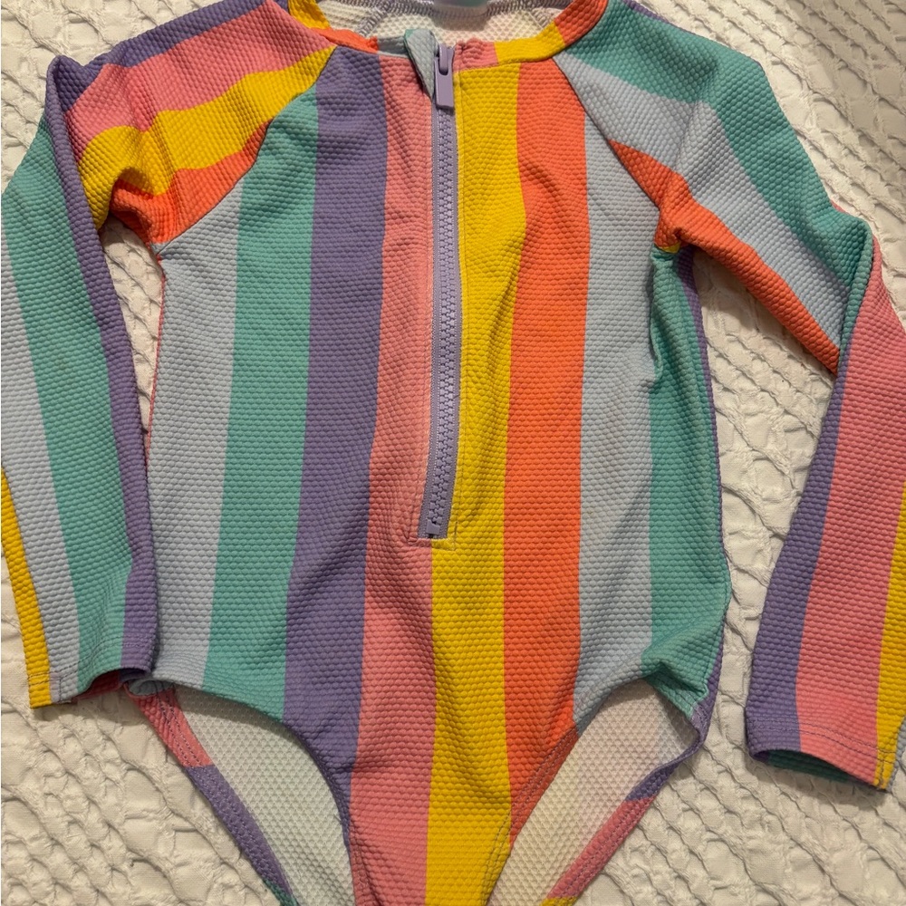 Old Navy Multicolor Striped Swimsuit